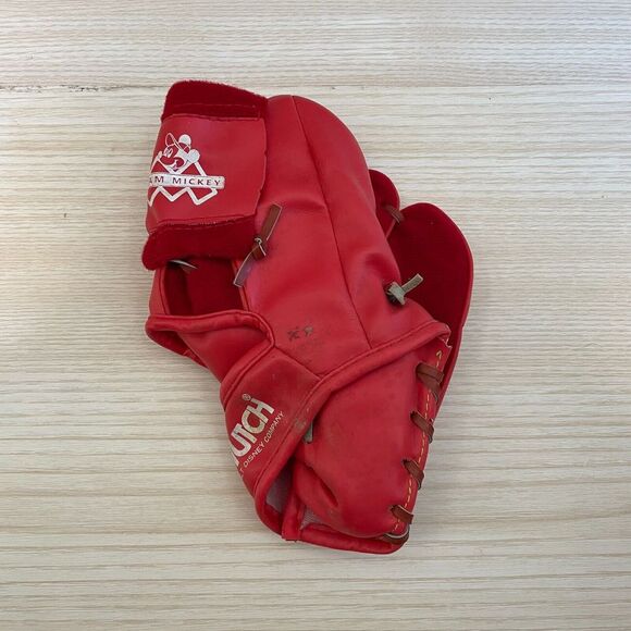 Hutch Red The Walt Disney‎ Team Mickey Donald Duck Sports Baseball Soft Glove - Picture 2 of 6
